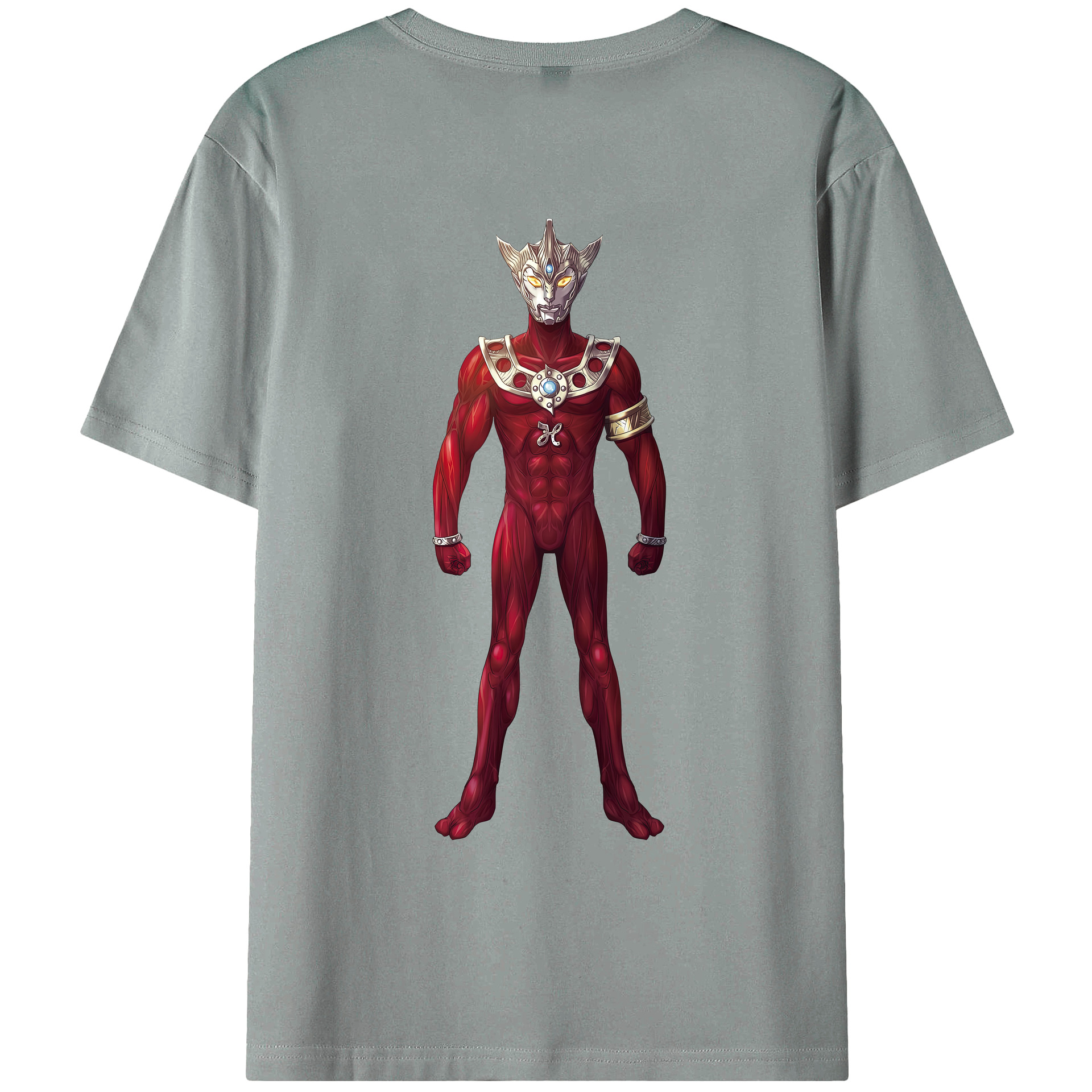 （画像用） ウルトラマン Ultraman 綿100％ メンズ半袖Tシャツ（バックプリント） 通気性